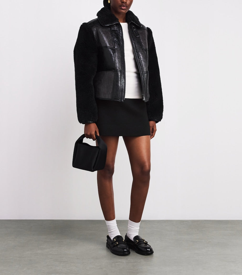 Claudie Pierlot Black Knitted Mini Skirt