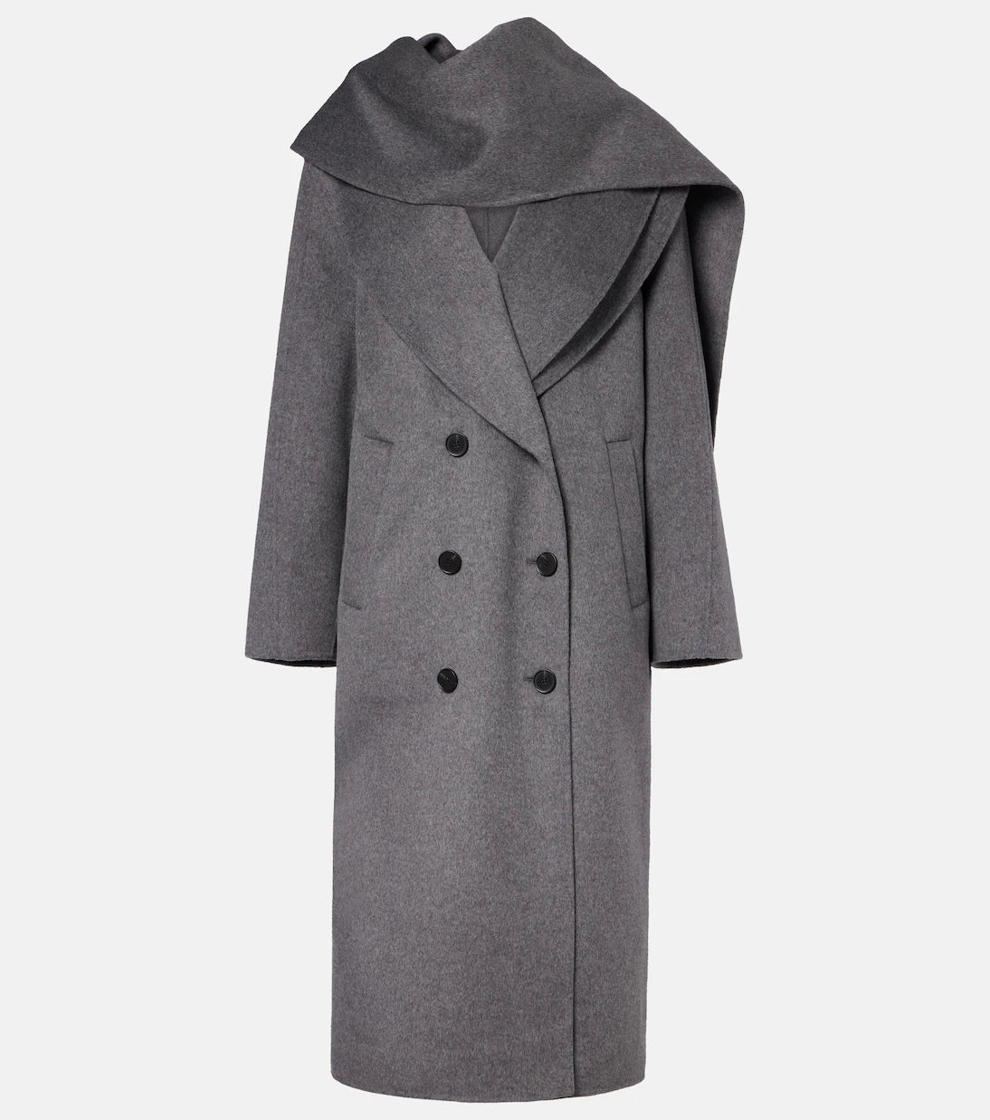 Róhe - Scarf-detail wool and cashmere coat