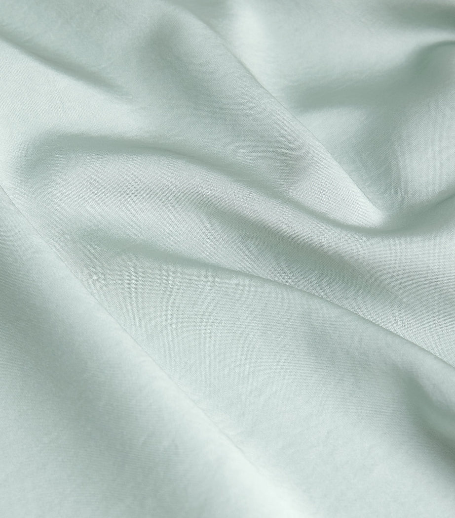 Weekend Max Mara Green Satin Midi Skirt