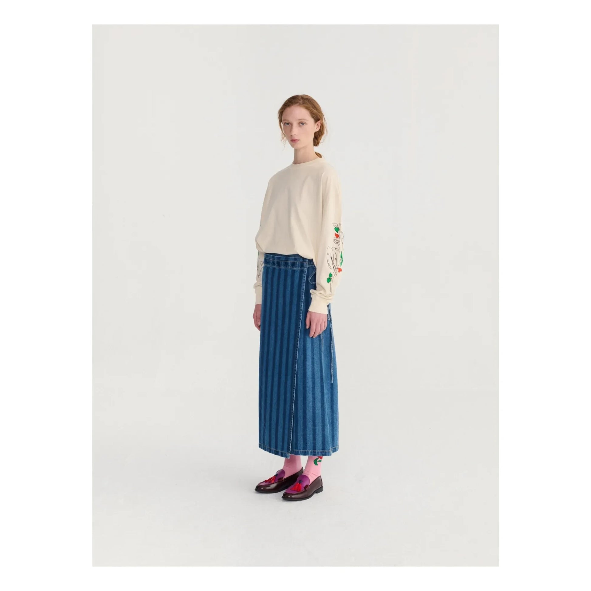 Bobo Choses - Denim organic cotton skirt | Blue