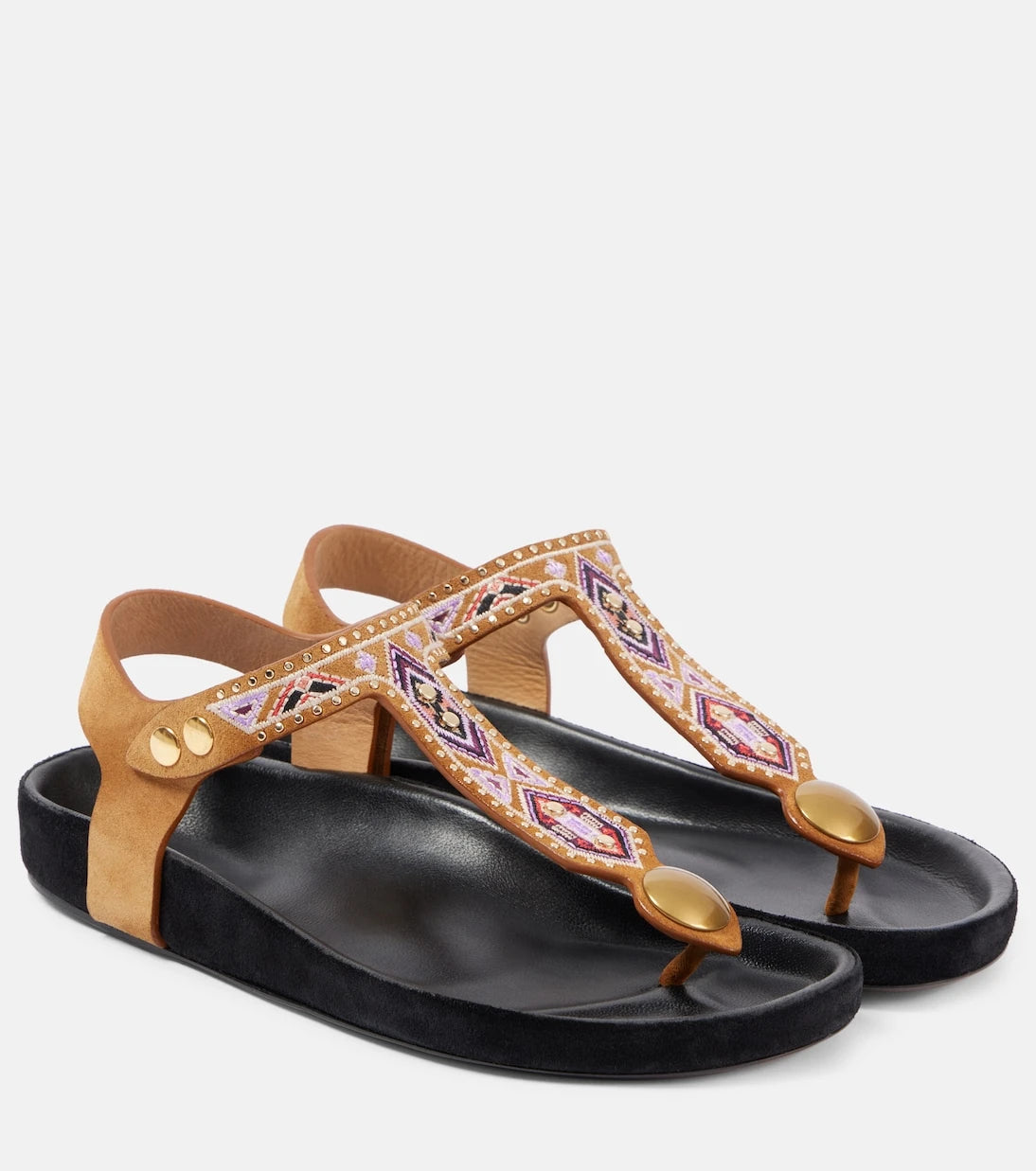 Isabel Marant - Enore embroidered suede sandals
