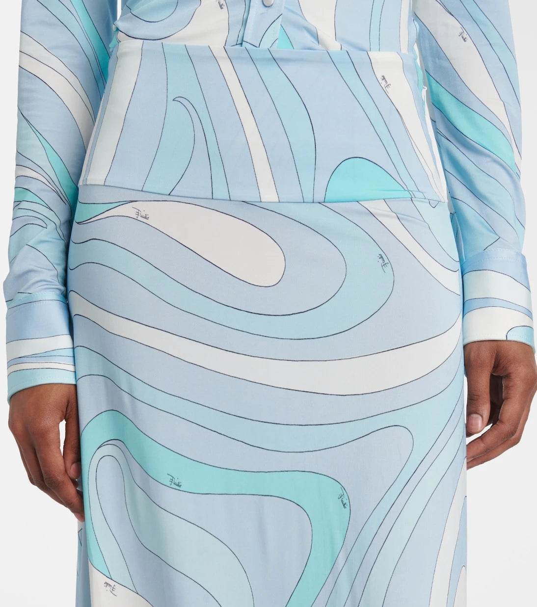 Pucci - Marmo high-rise satin jersey maxi skirt