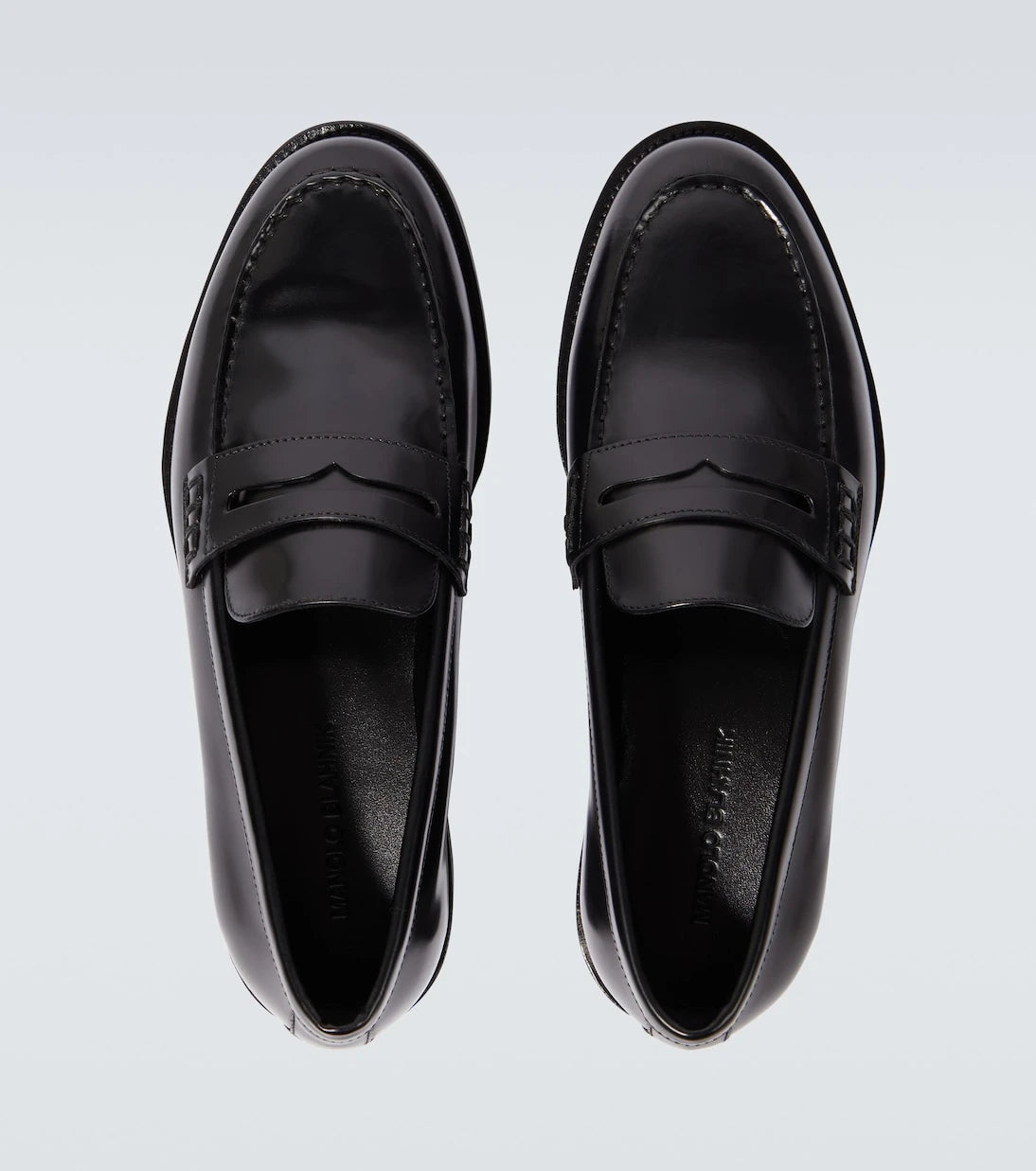 Manolo Blahnik - Perry leather penny loafers