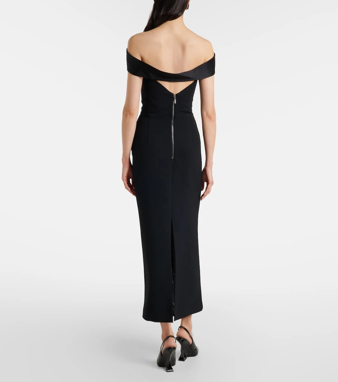 Maticevski - Barrier off-shoulder satin midi dress