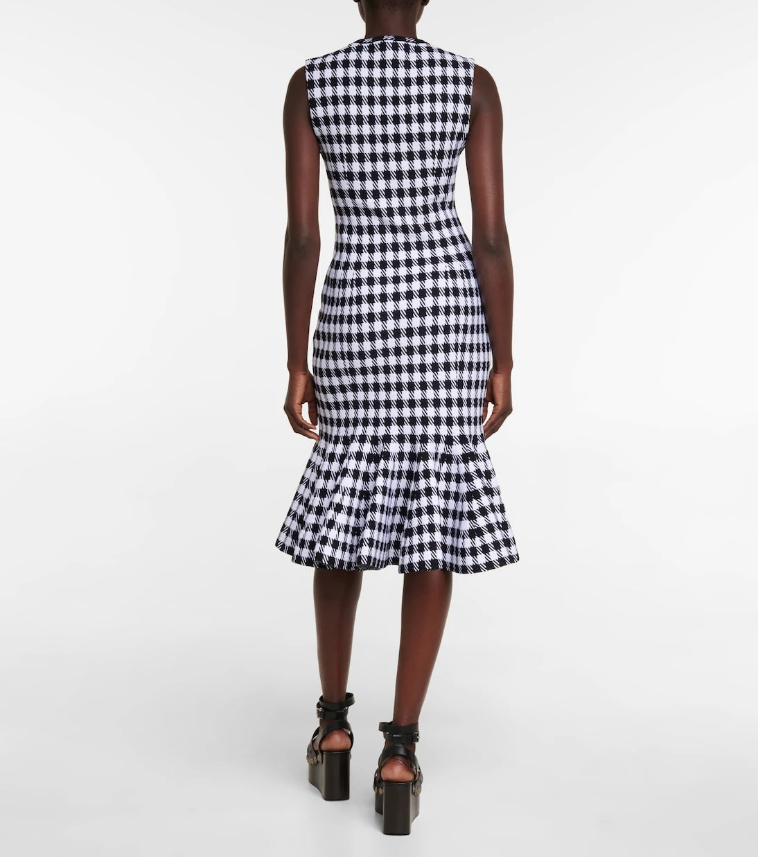 Alaïa - Vichy pleated minidress