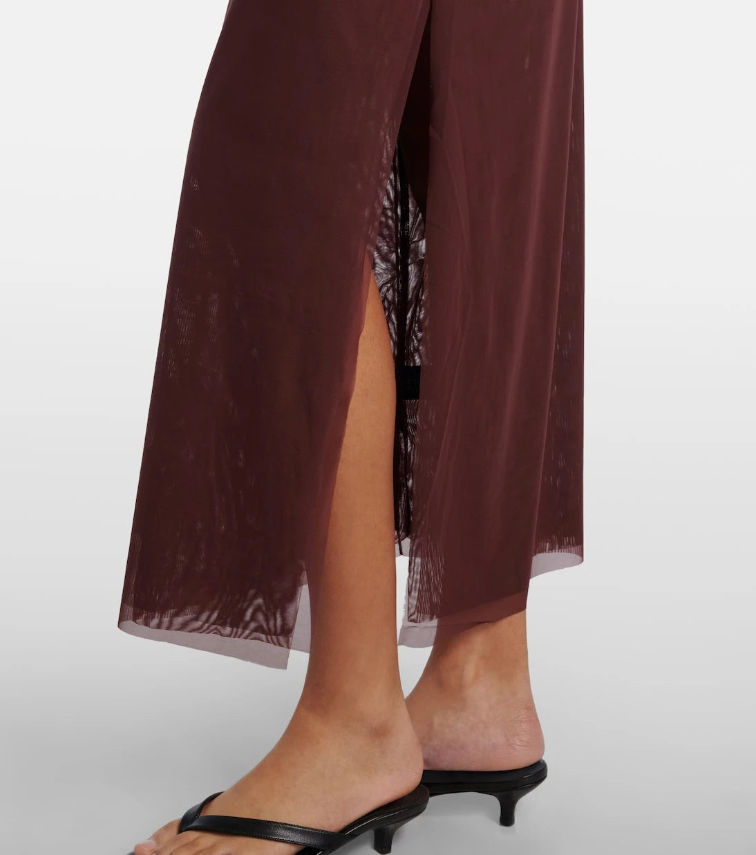 SIR - High-rise jersey midi skirt