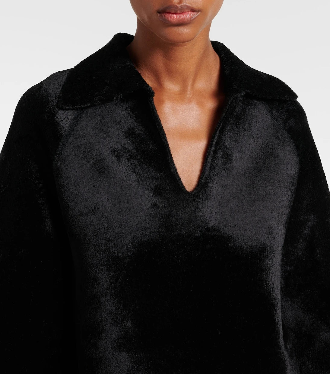 Alaïa - سترة بولو من مزيج الصوف