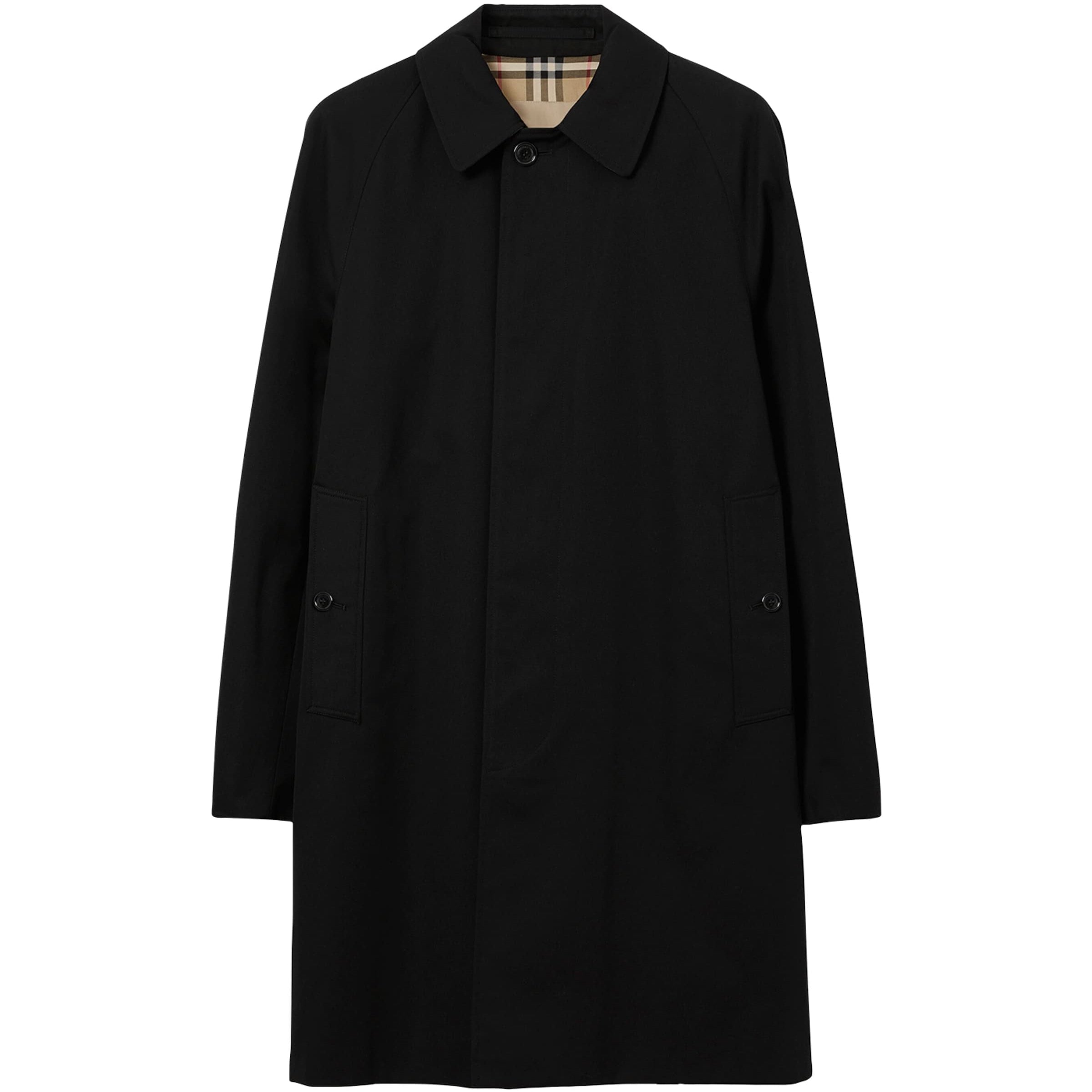 Cotton Camden Heritage Mid-Length Car Coat BLACK