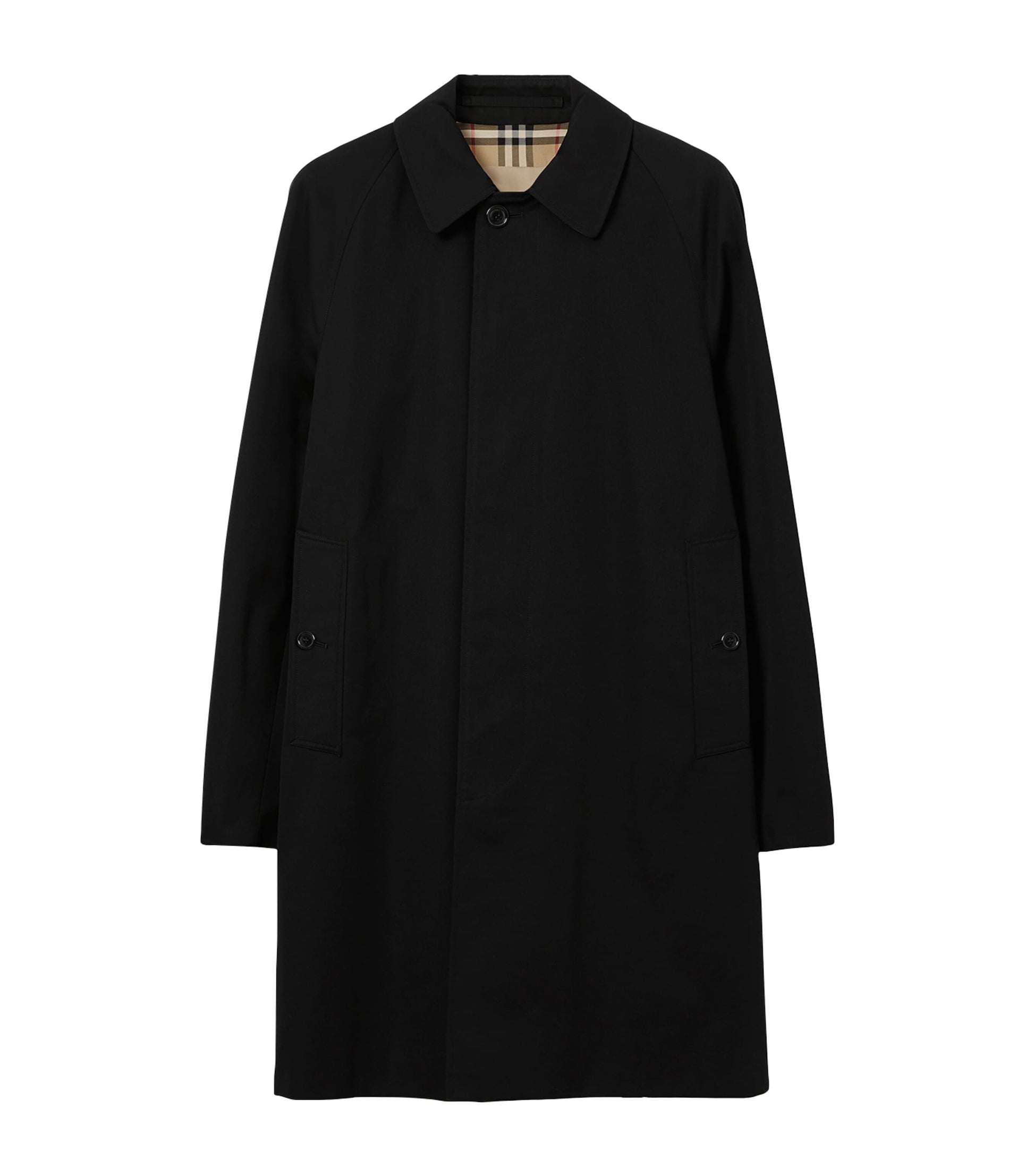 Cotton Camden Heritage Mid-Length Car Coat BLACK