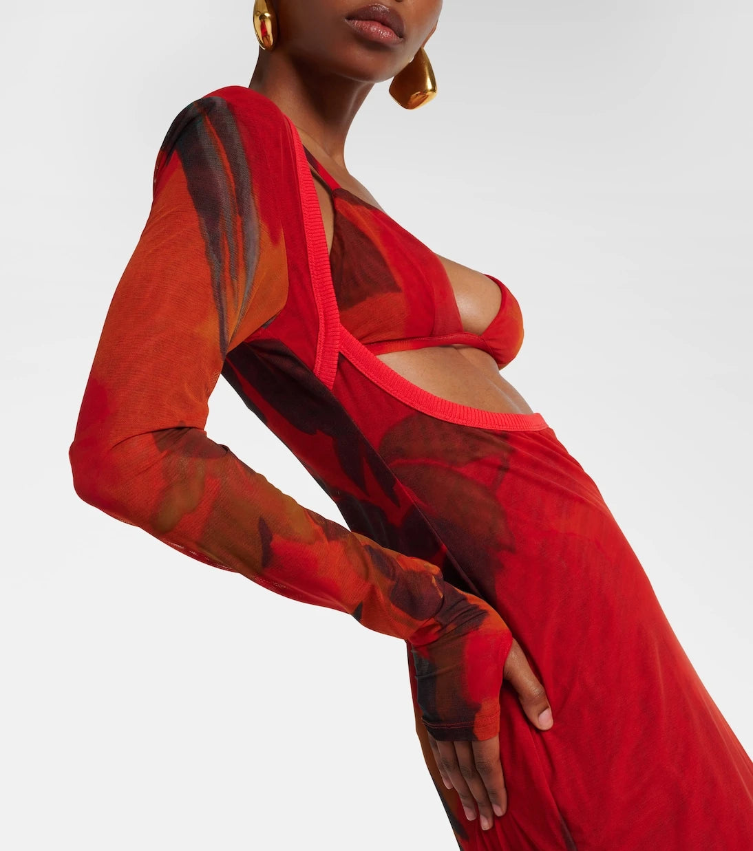 SIR - Libertine printed cutout maxi dress