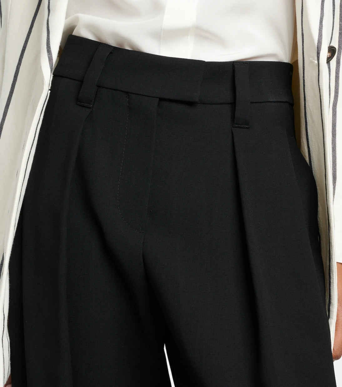 Brunello Cucinelli - High-rise gabardine wide-leg pants