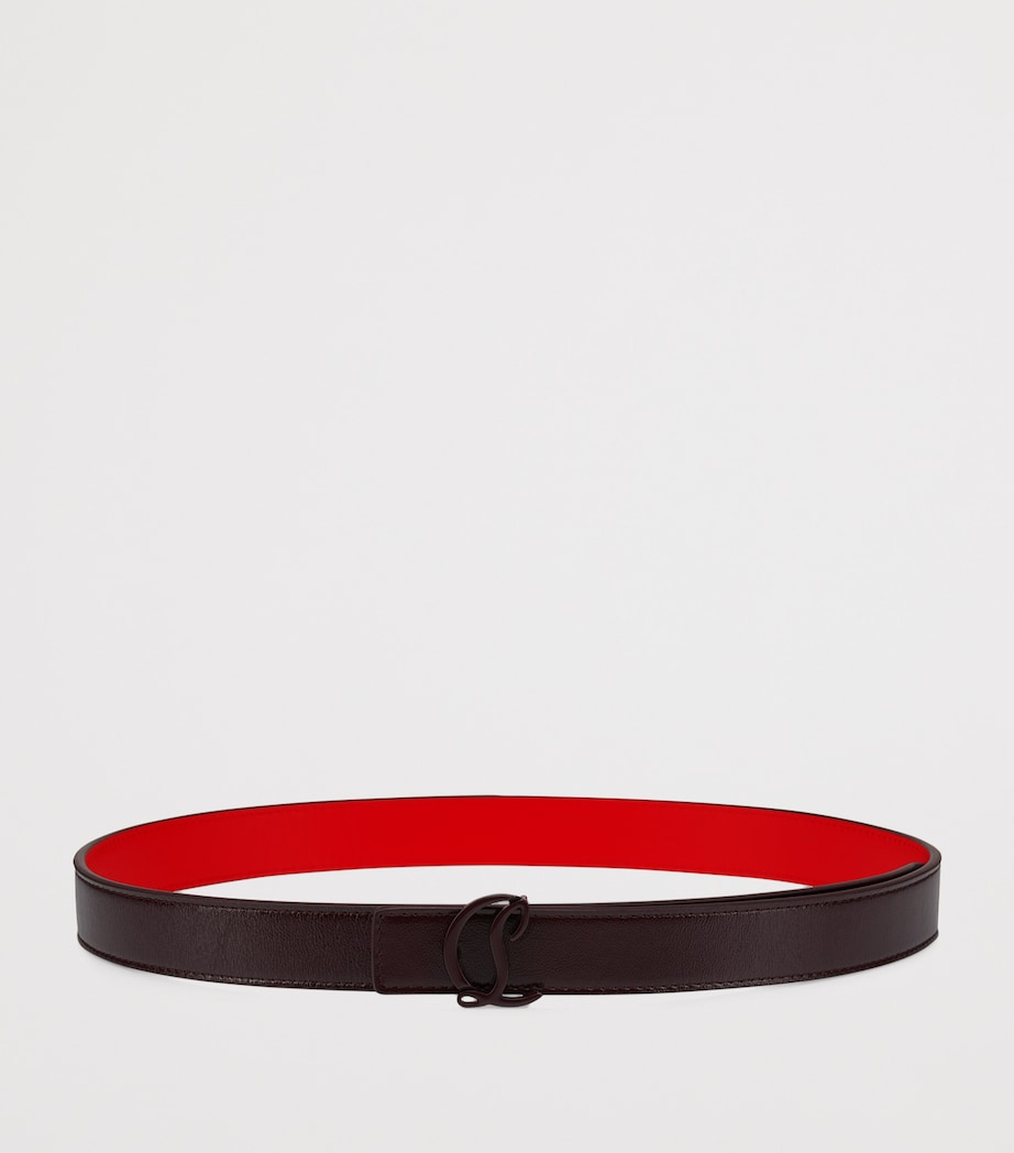 Red Loubi54 Leather Reversible Belt