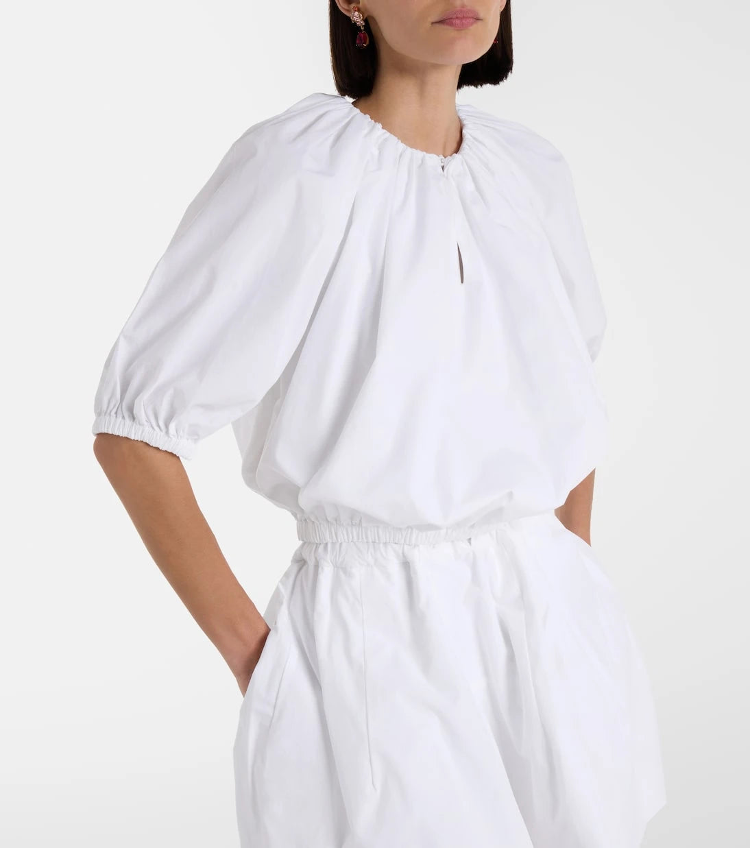 Patou - Gathered cotton top