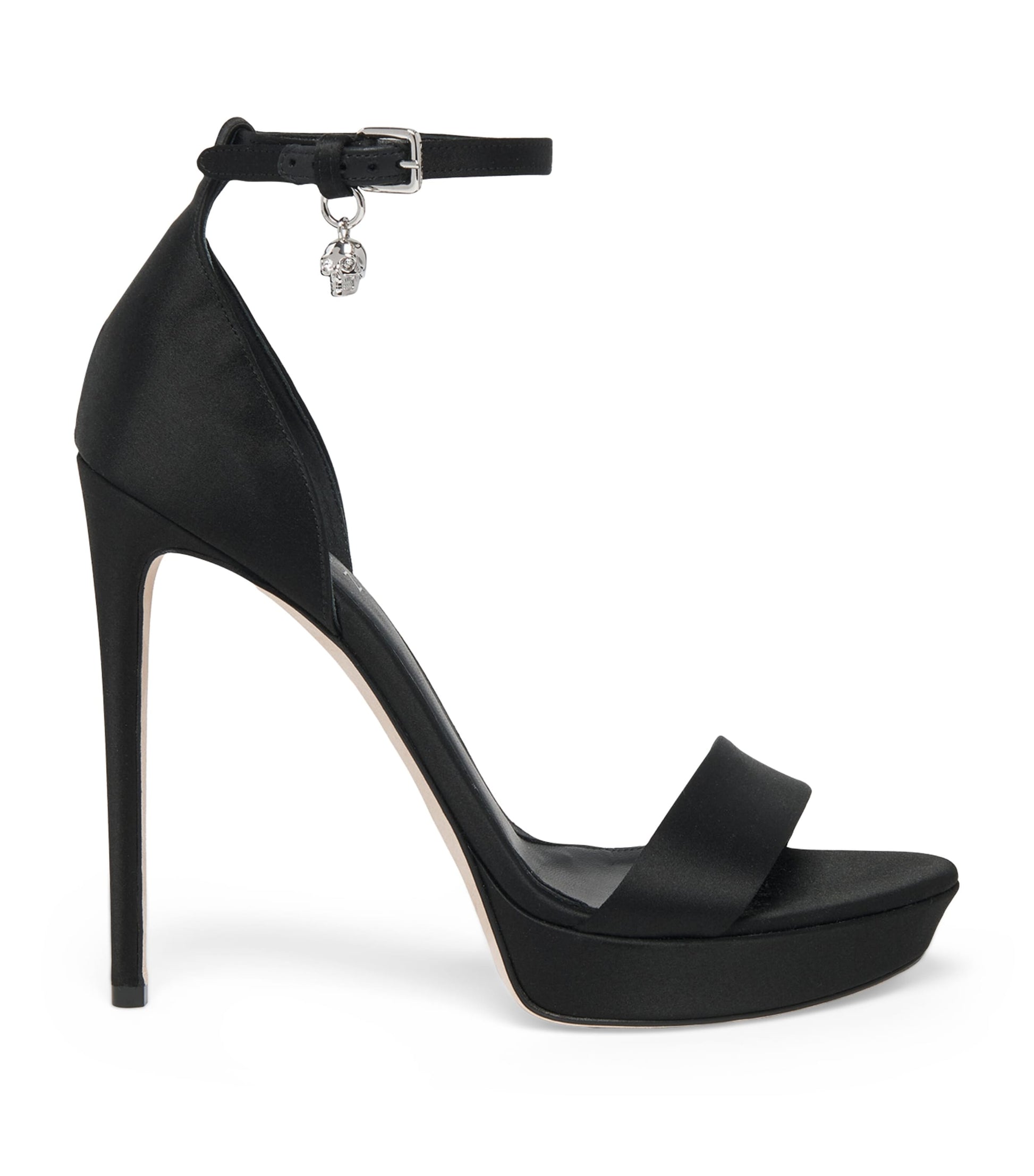 Satin Jewel Heeled Sandals 125