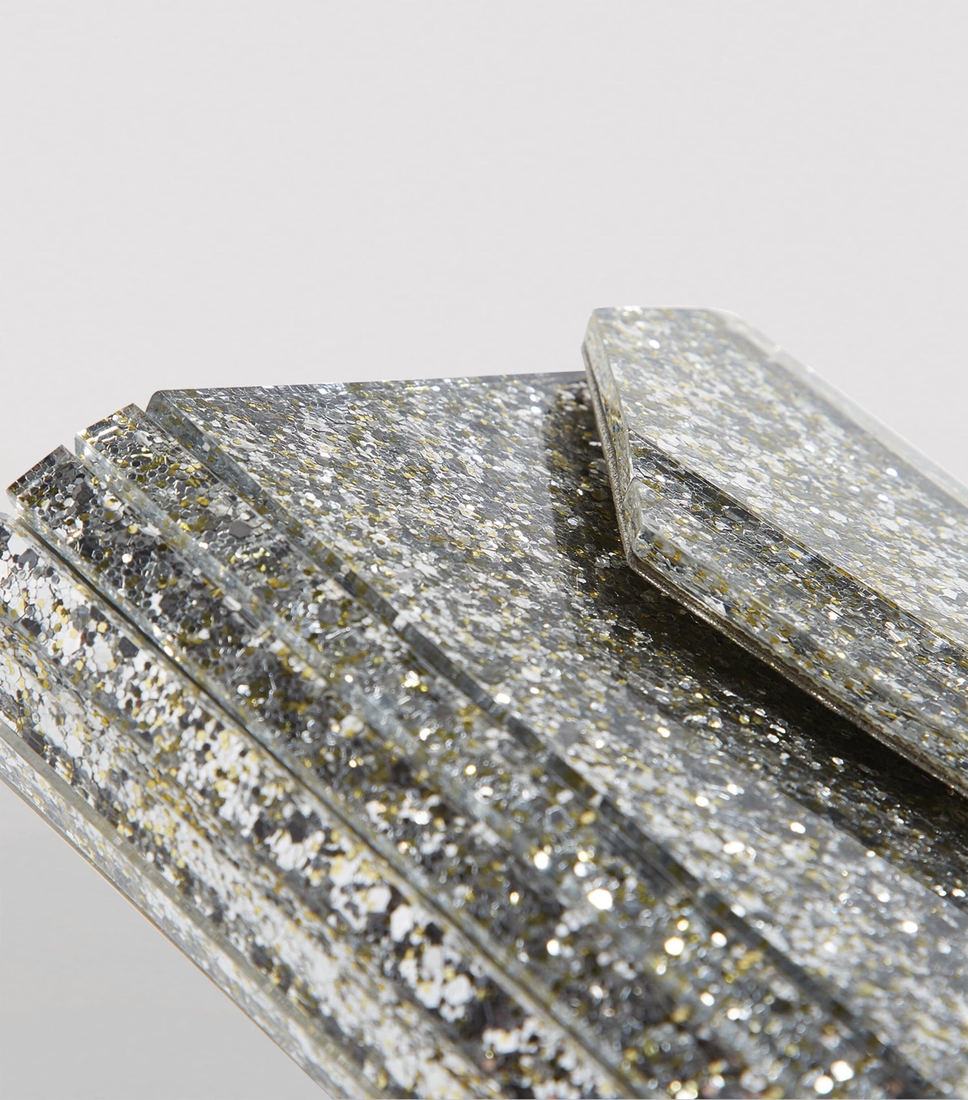 Neutral Glitter Candy Clutch Bag