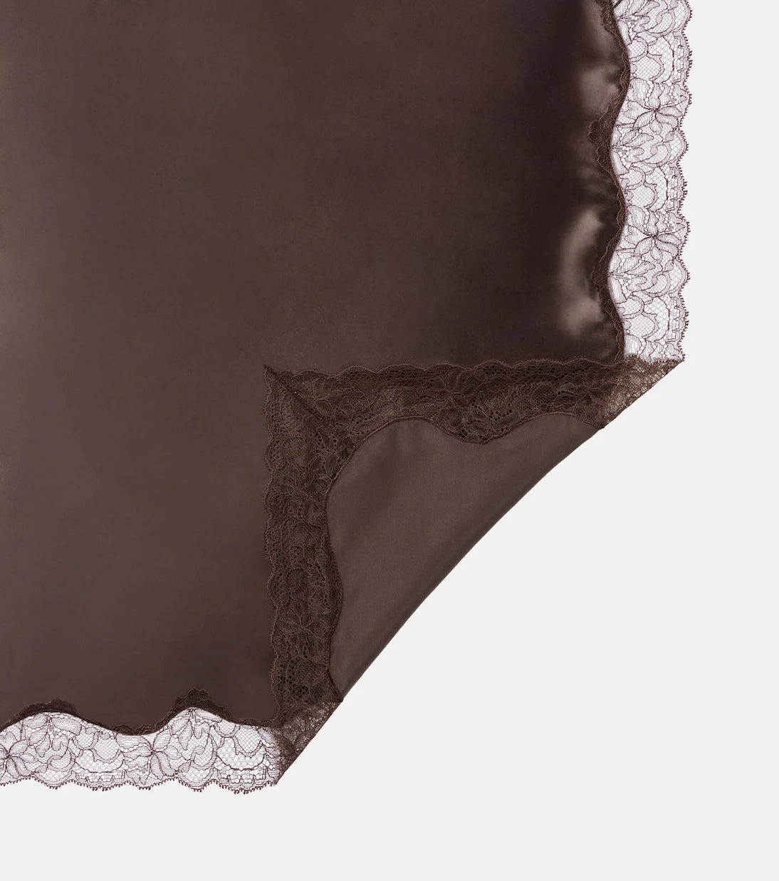 Magda Butrym - Lace-trimmed silk satin scarf