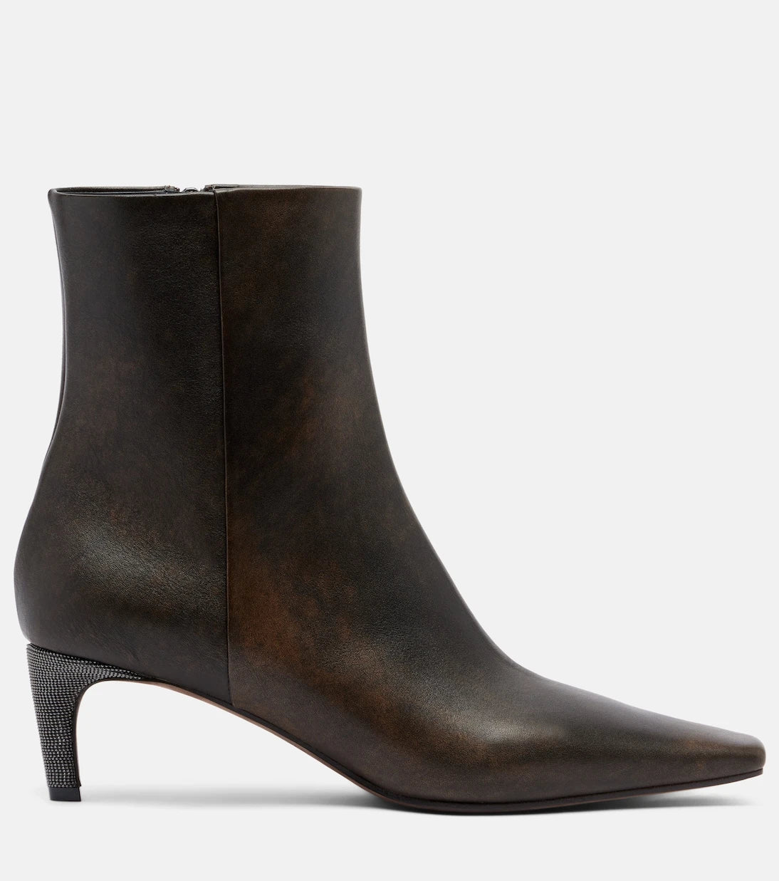 Brunello Cucinelli - Monili leather ankle boots