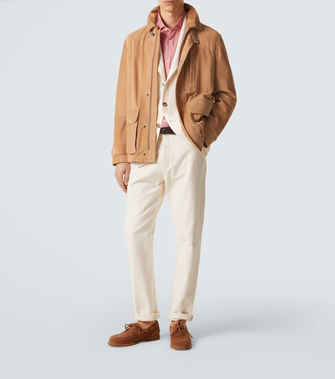 Brunello Cucinelli - Chalk stripe linen twill blazer