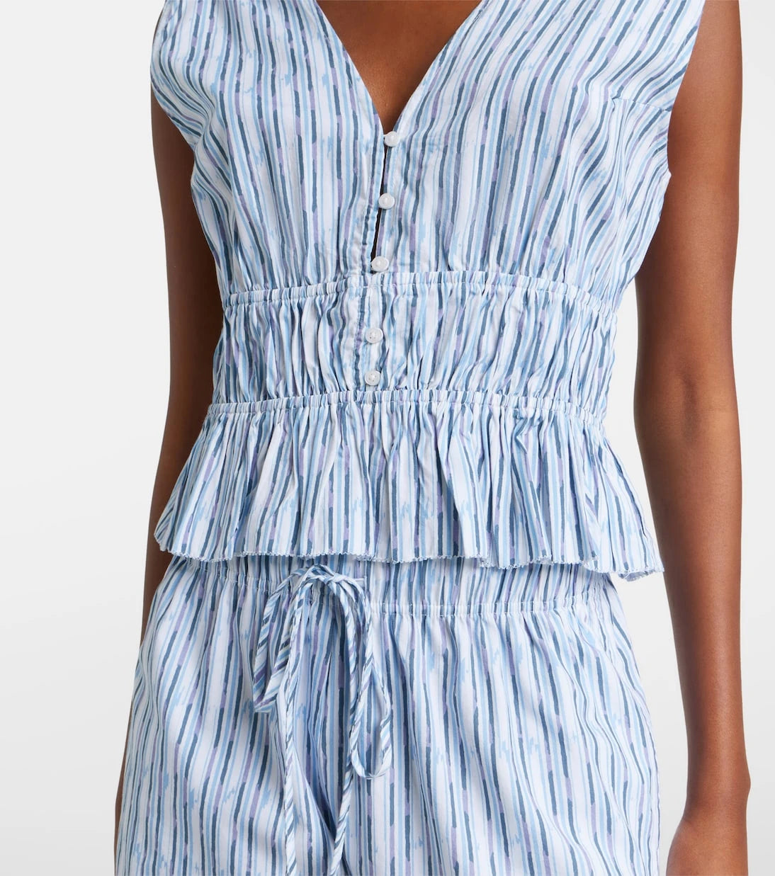 Velvet - Verena striped cotton-blend top