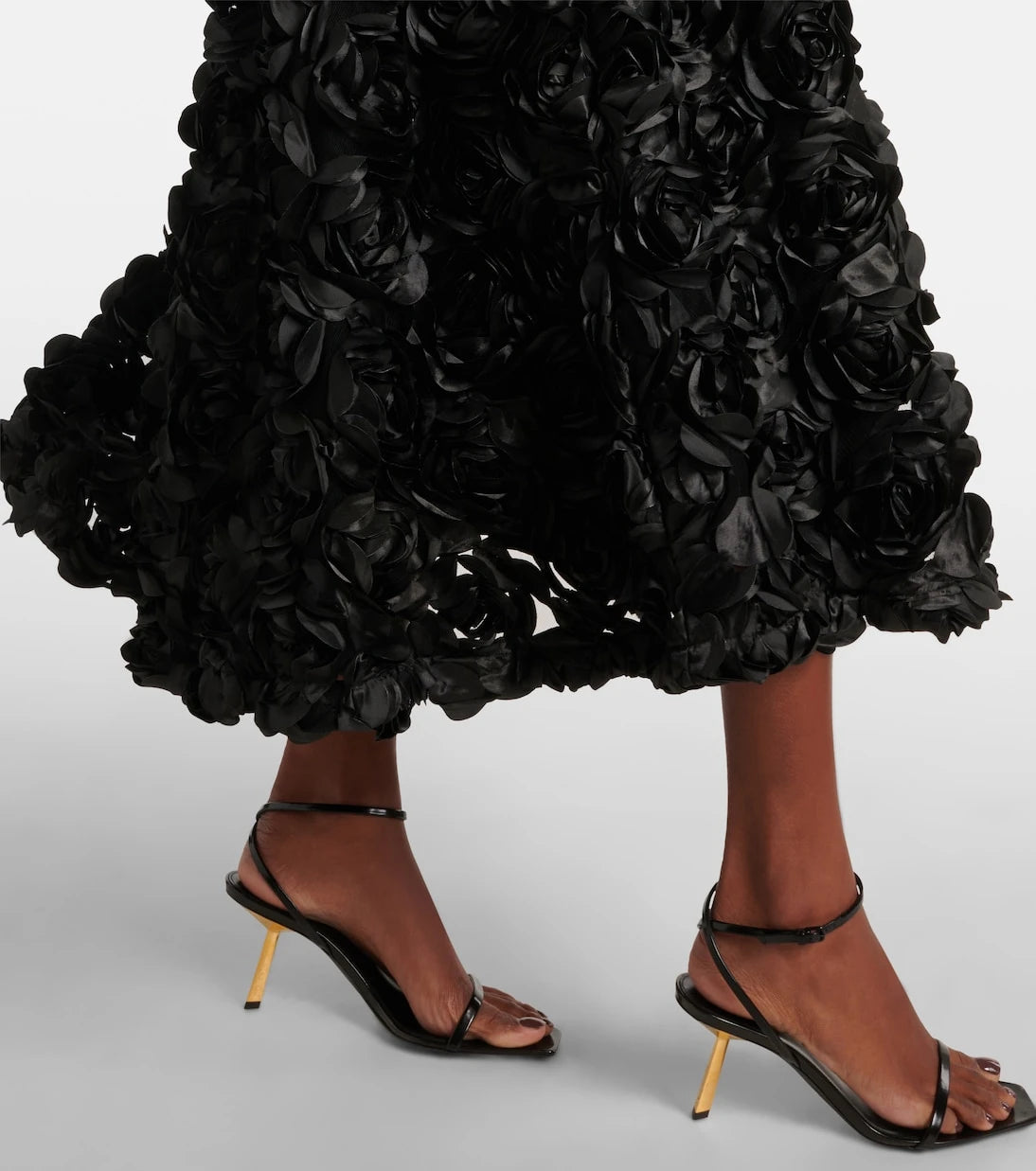 Rotate - Sun floral-appliqué high-rise maxi skirt
