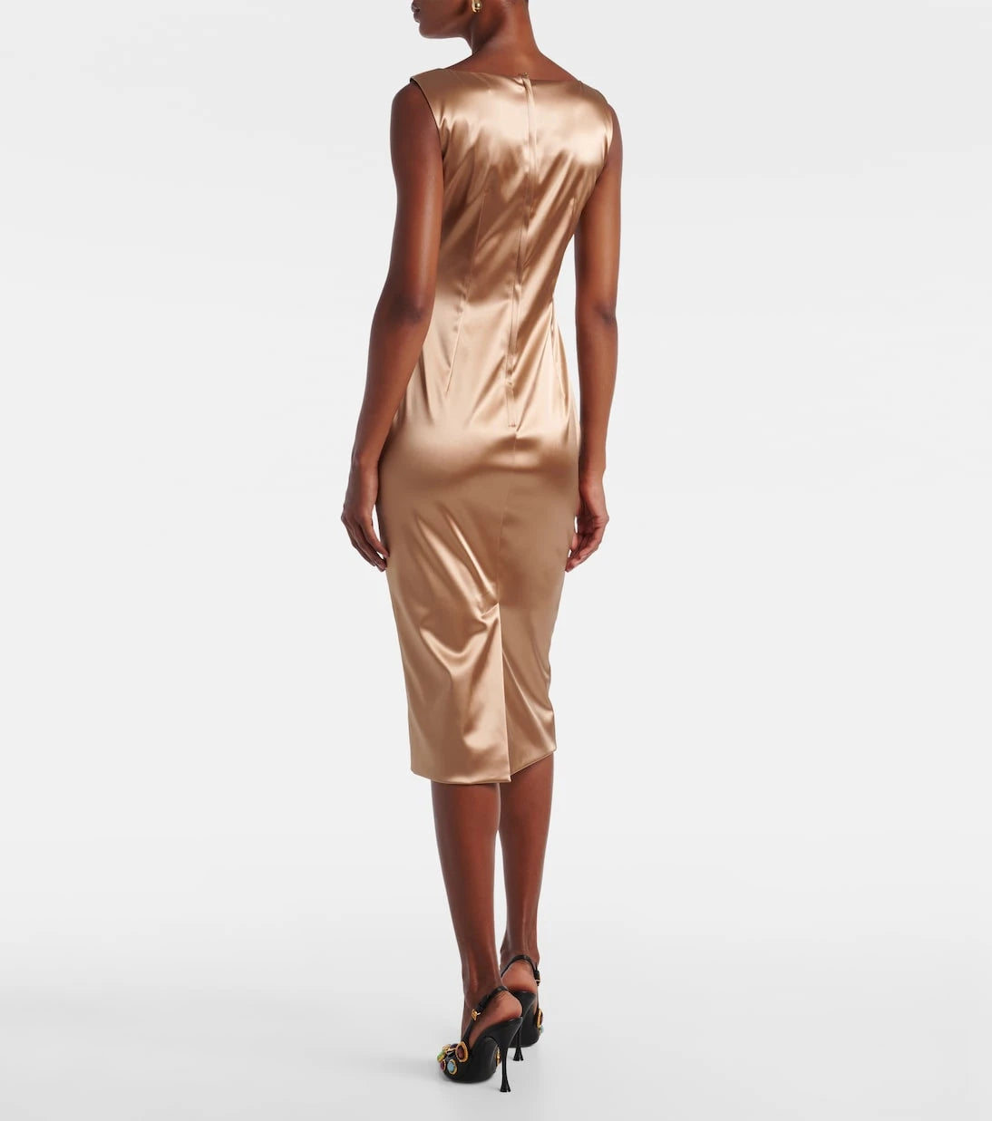 Dolce&Gabbana - Pleated satin midi dress