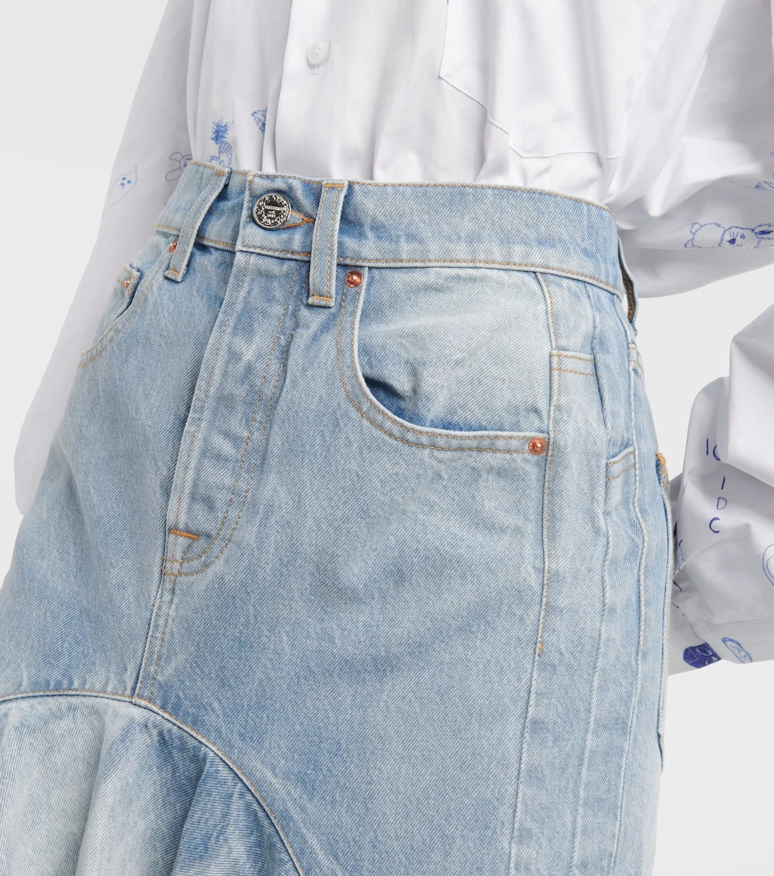 Vetements - Denim midi skirt