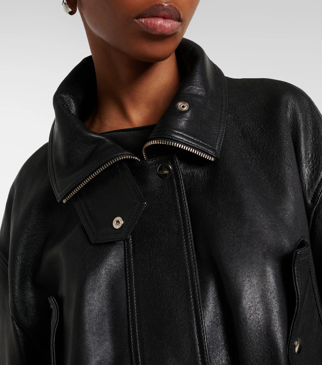Nour Hammour - Briar leather bomber jacket