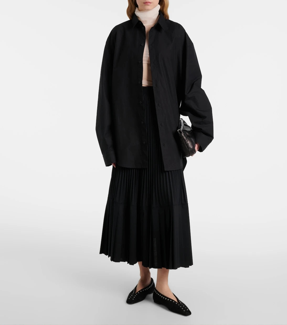 Junya Watanabe - Plissé wool-blend maxi skirt