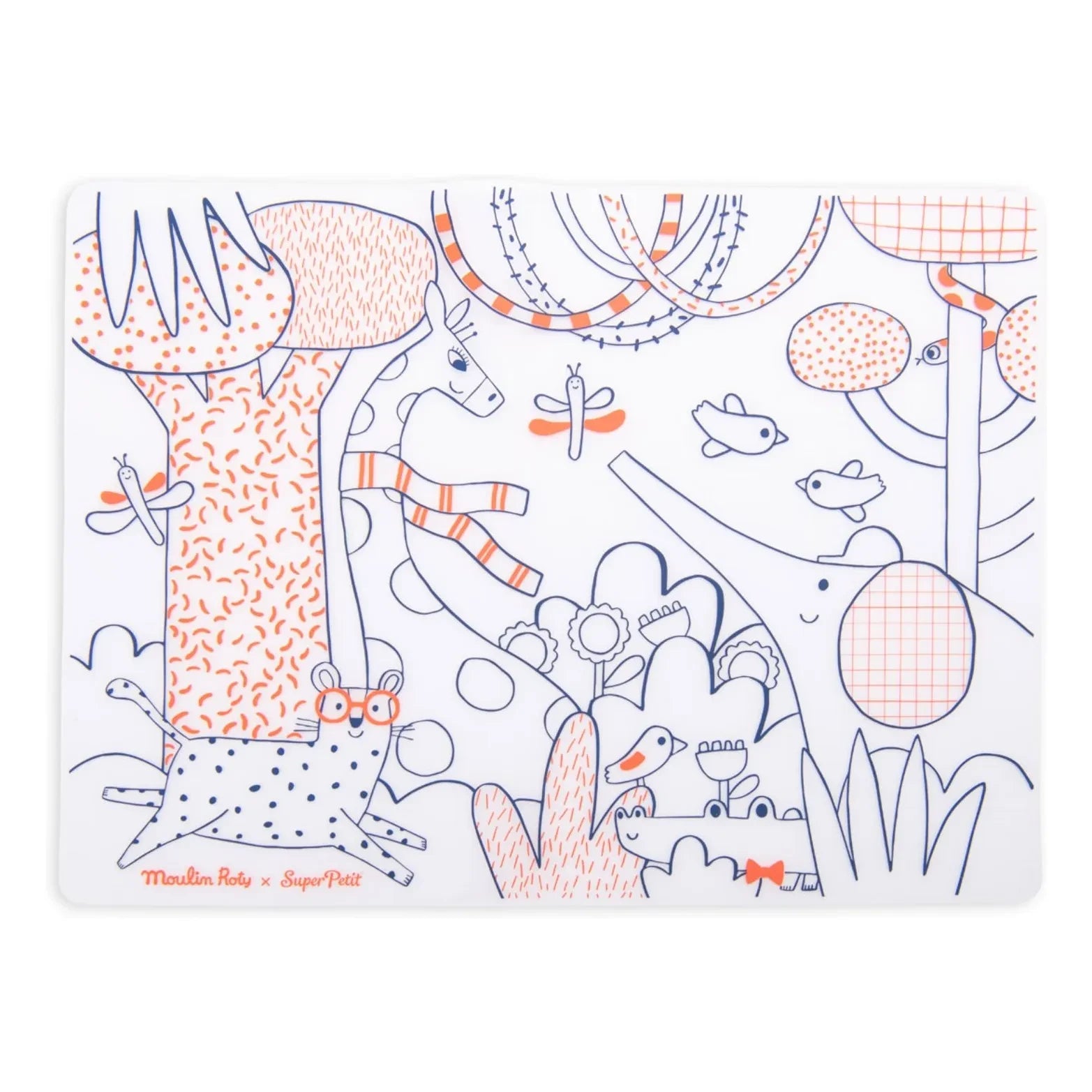 Moulin Roty - Silicone coloring set + 5 markers