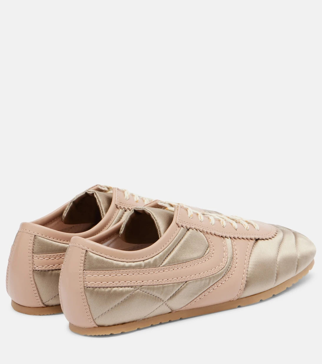 Dries Van Noten - Satin and leather sneakers