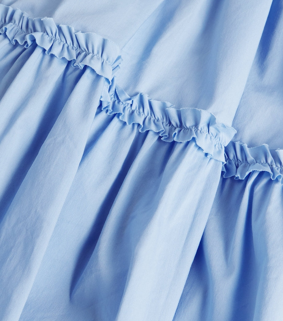 Cinq A Sept Blue Tiered Sirinna Midi Dress