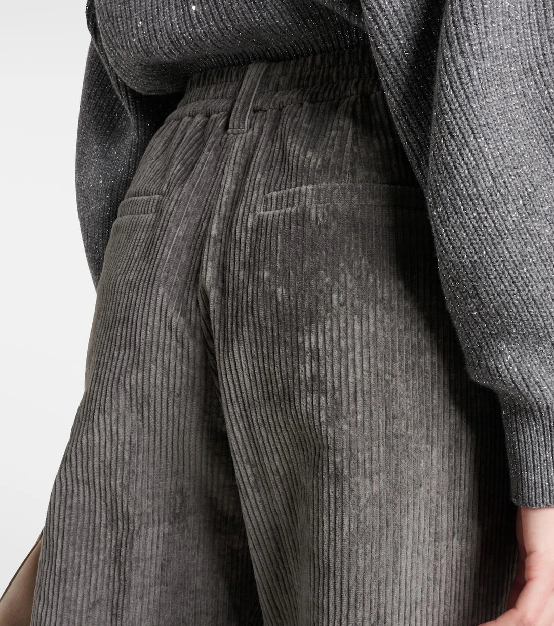 Brunello Cucinelli - بنطلون مستقيم مطوي من القطن