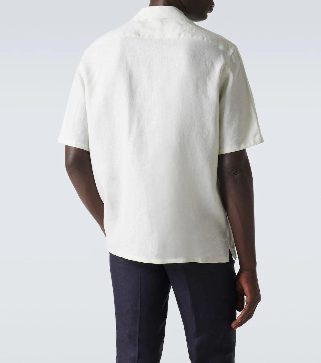 Zegna - قميص بولينج كتان