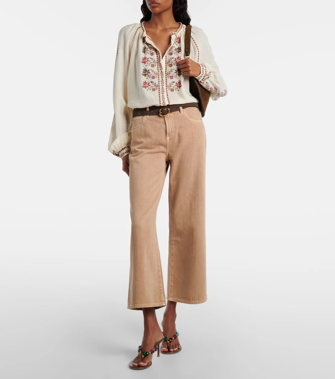 AG Jeans - Saige cropped wide-leg jeans