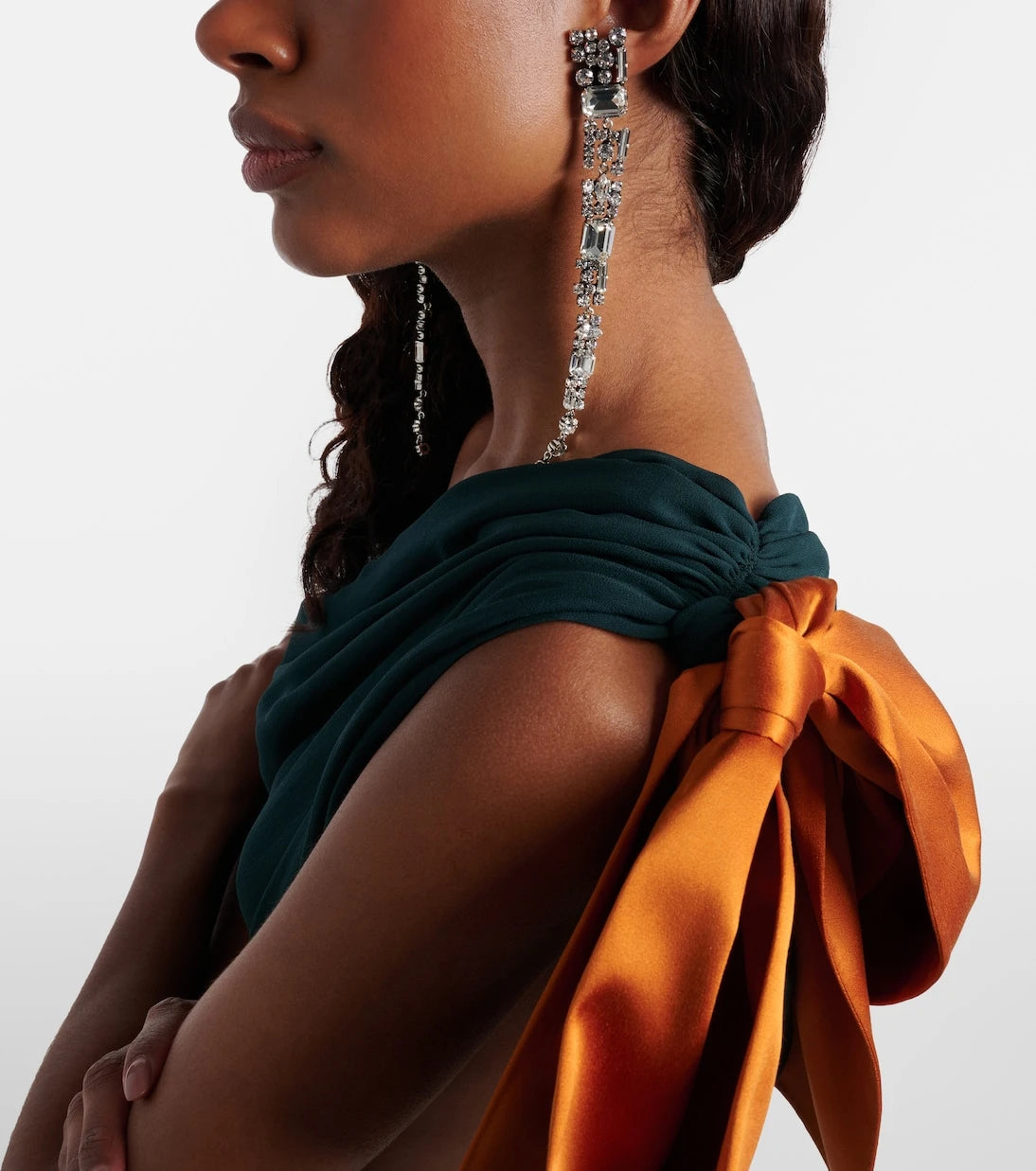 Saint Laurent - Crystal-embellished clip-on earrings