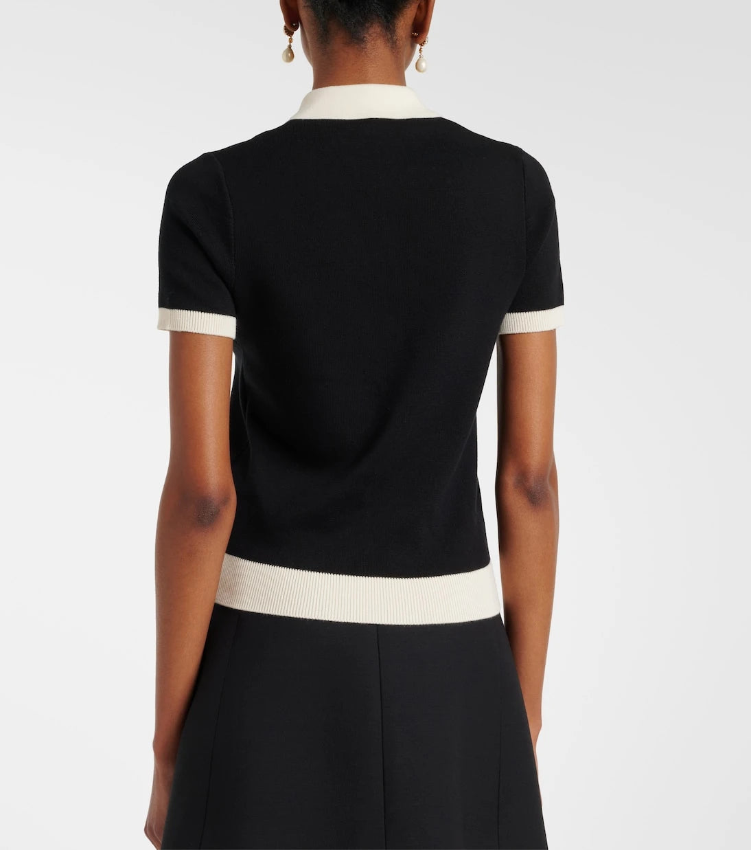 Valentino - Bow-detail cotton polo shirt