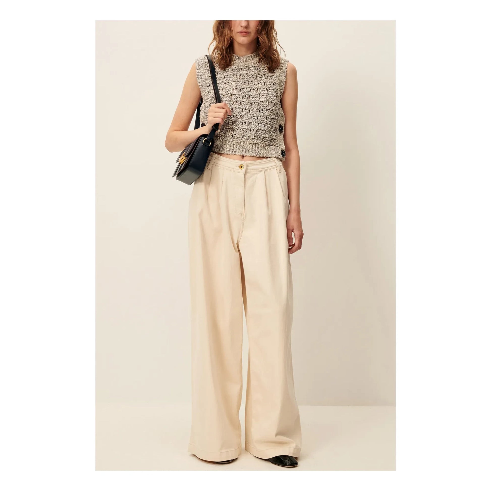 Sessùn - Maranhao Sleeveless Sweater | Grey blue