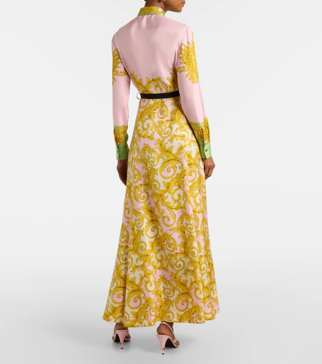 Versace - Printed silk twill shirt dress