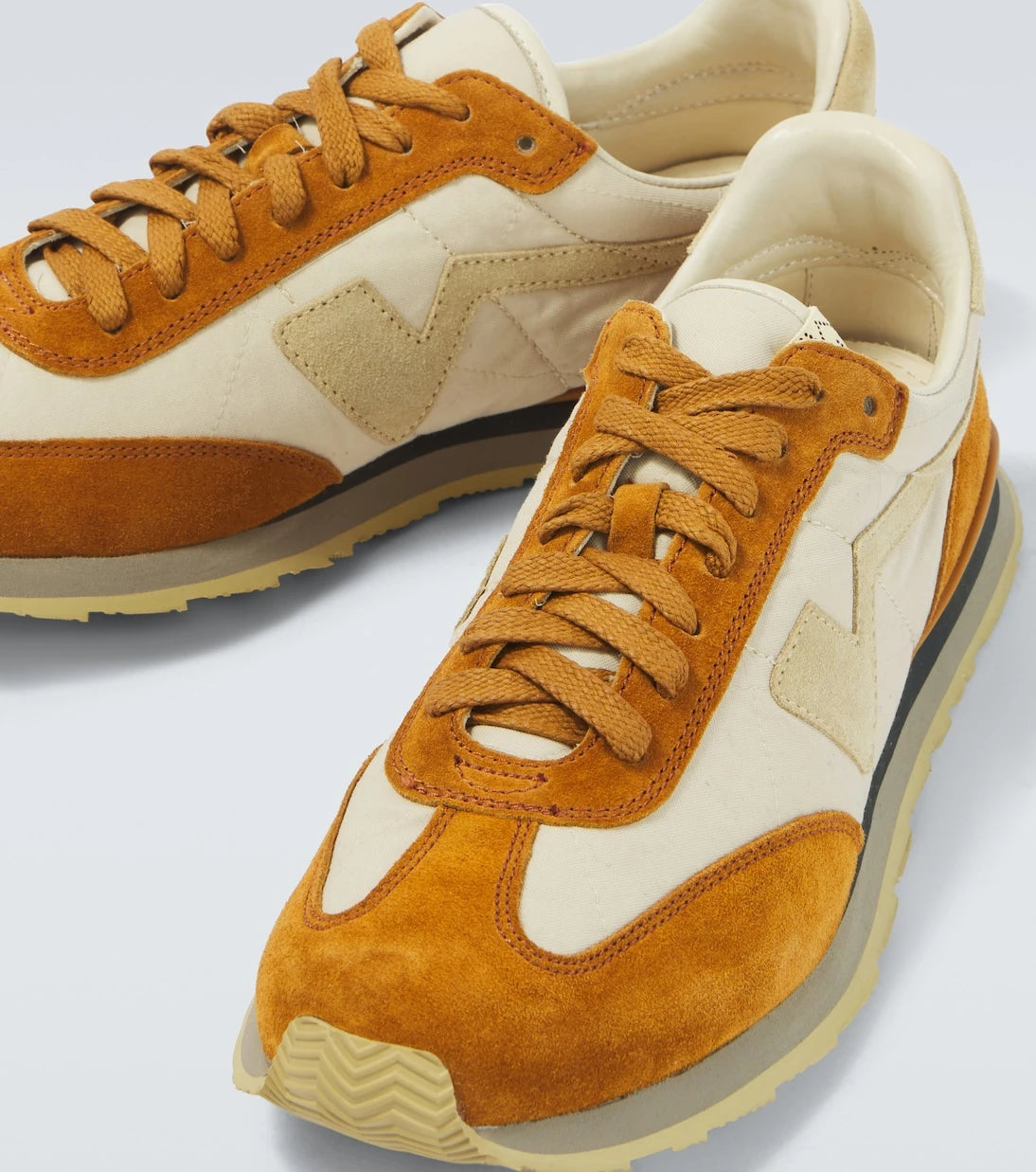 Visvim - FKT Runner suede-trimmed sneakers