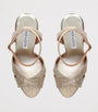 Aquazzura Gold Metallic Divine Plateau Platform Sandals 130
