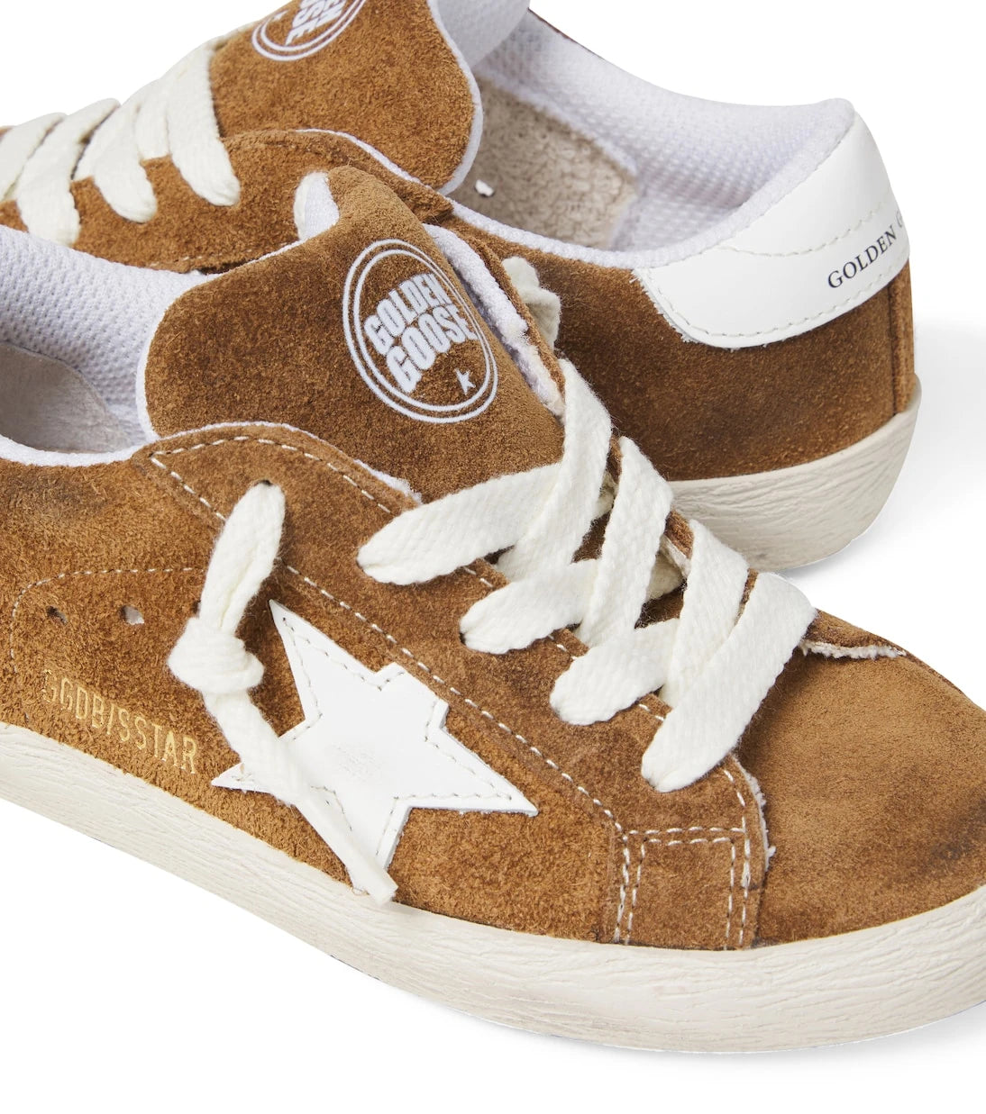Golden Goose Kids - حذاء سنيكرز سوبر ستار من الشامواه للأطفال