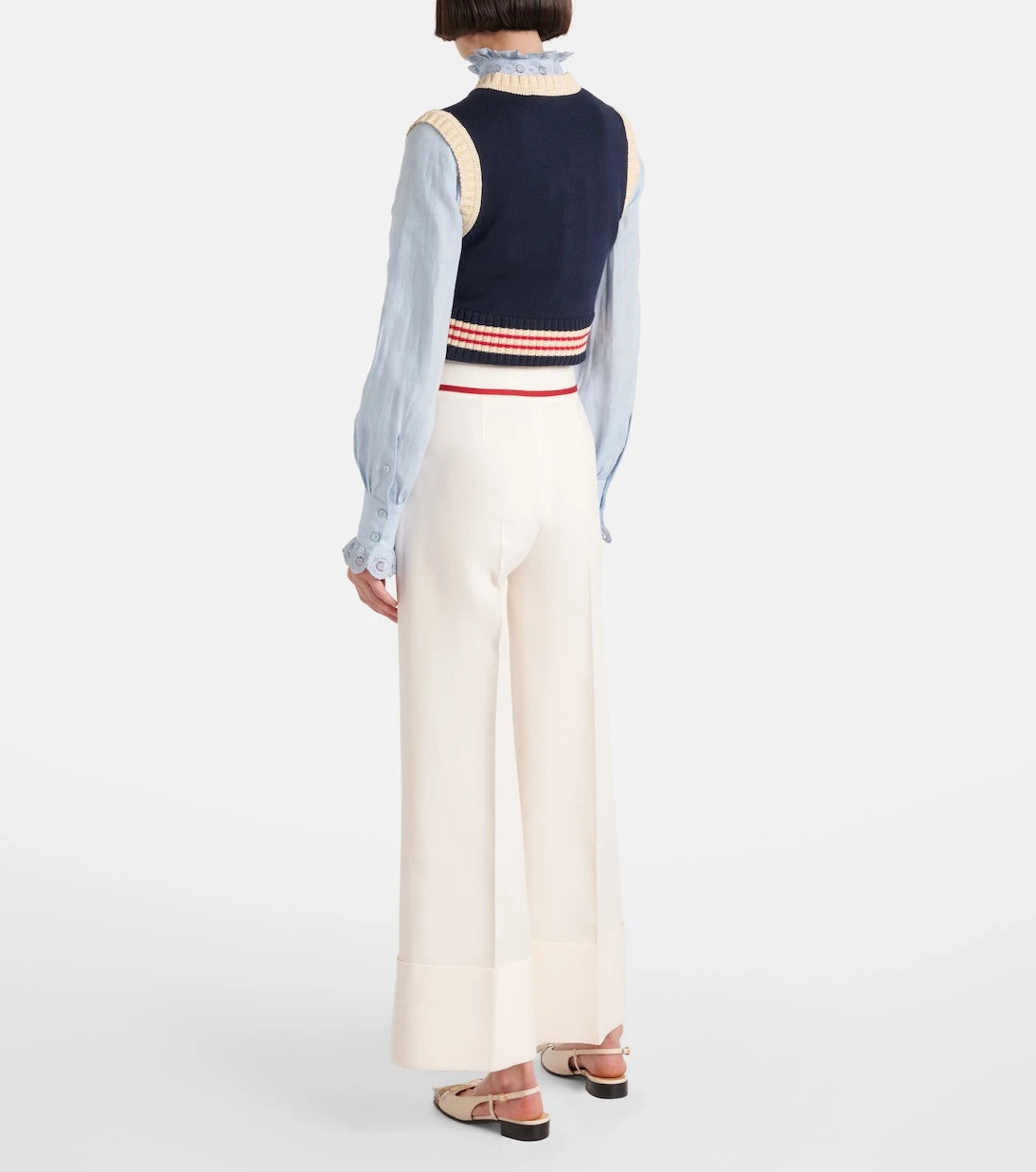 Valentino - Crêpe Couture wide-leg pants