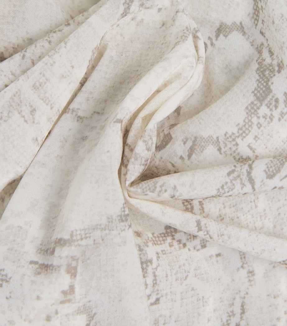 Skims Multi Milky Sheer Snake Print Thong Bodysuit