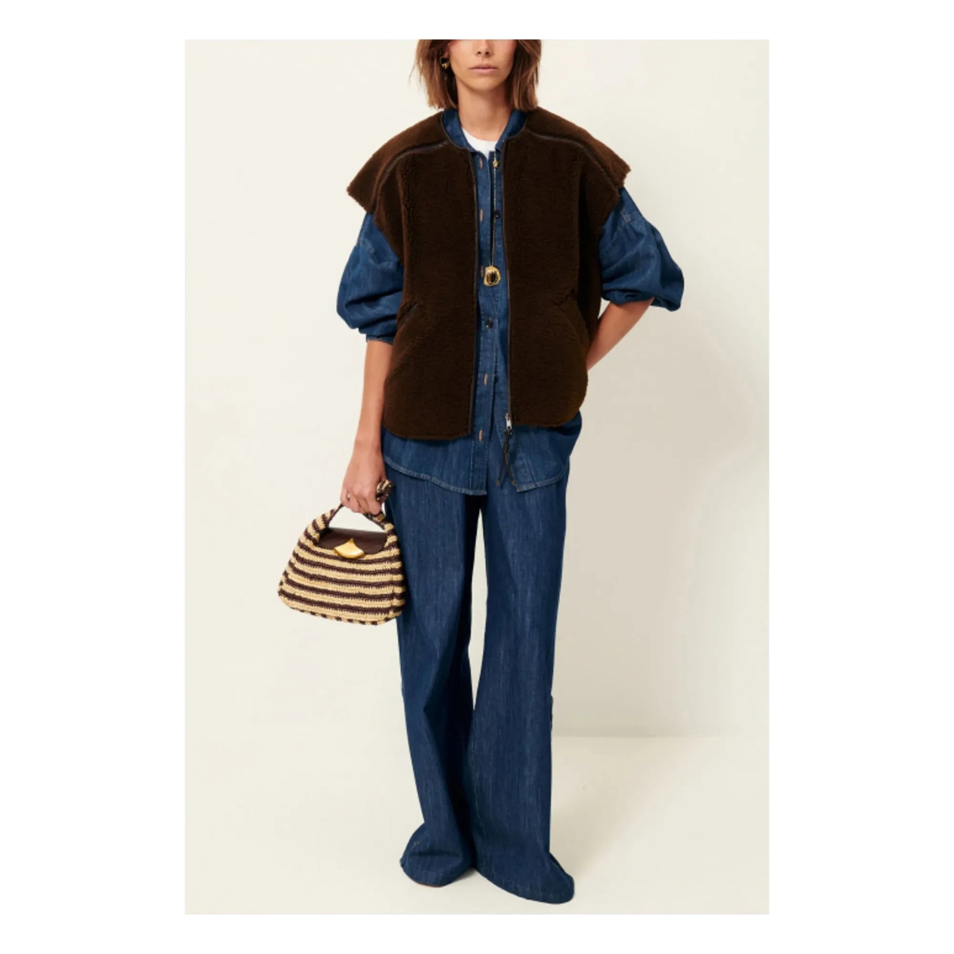 Sessùn - Mounty Sleeveless Jacket | Brown