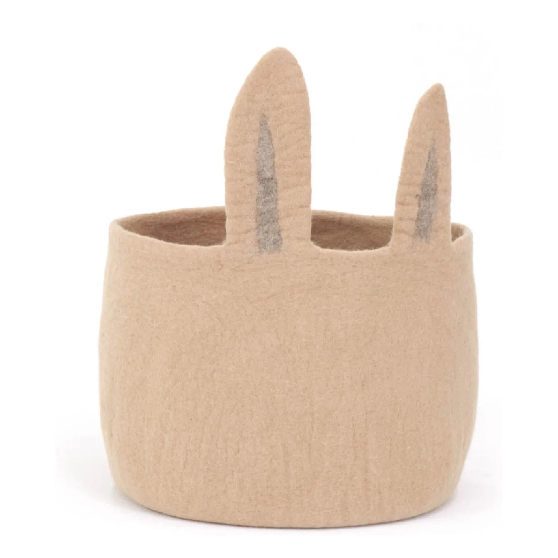 Muskhane - Bunny felt storage basket | Beige