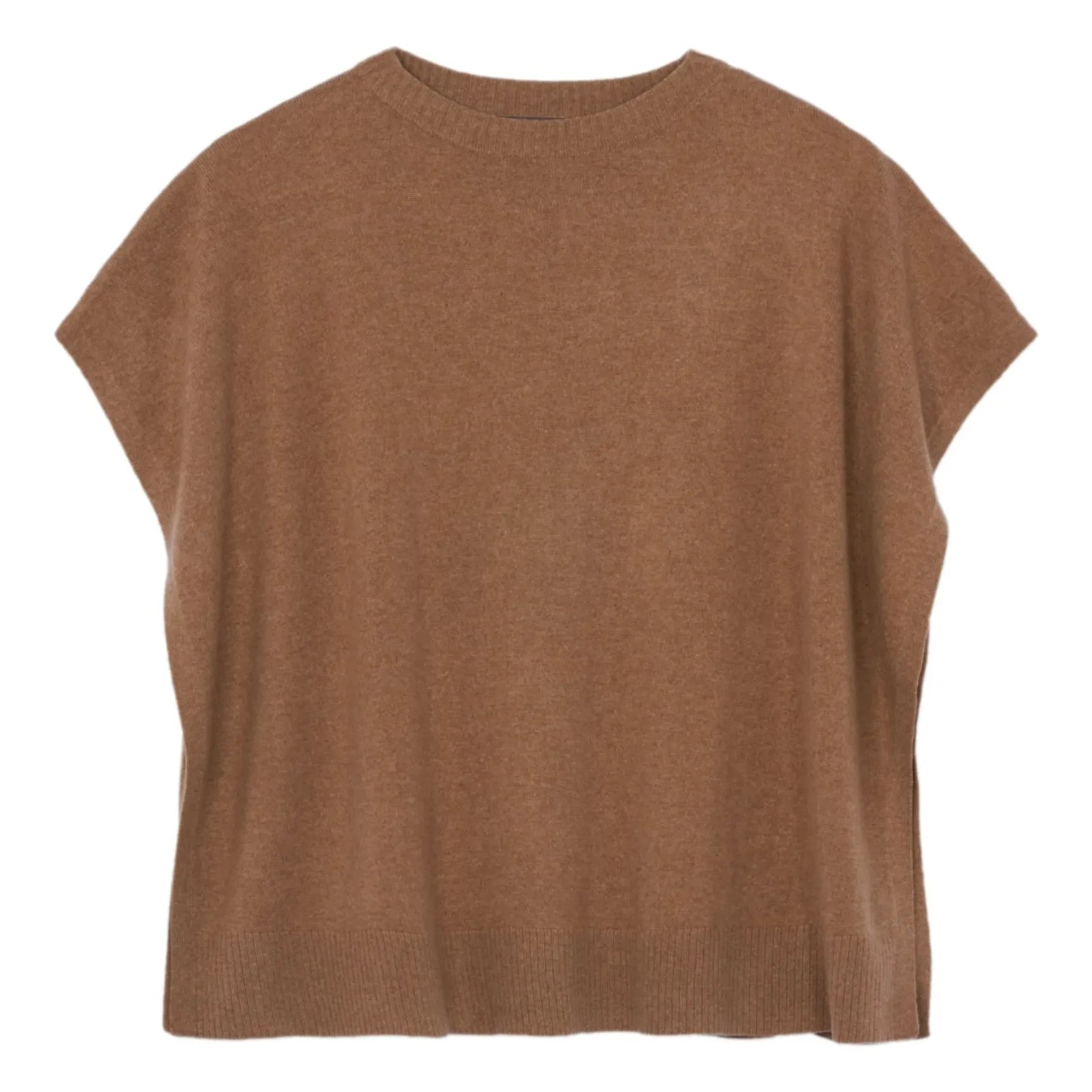 Bompard - Cashmere Boatneck Poncho | Caramel