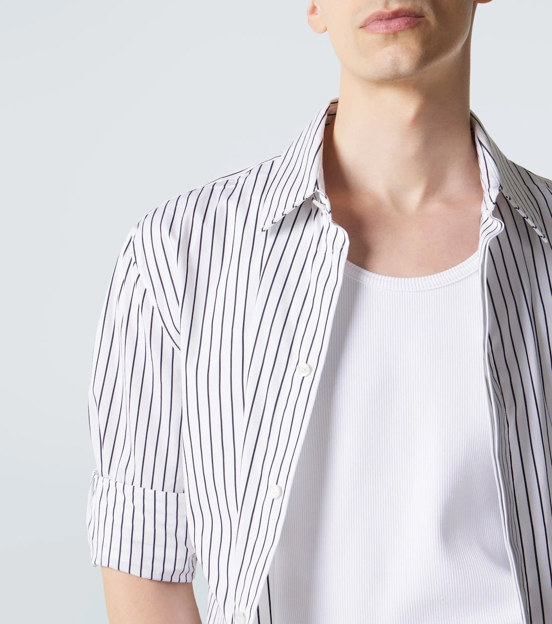 Bottega Veneta - Ribbed-knit cotton-blend tank top