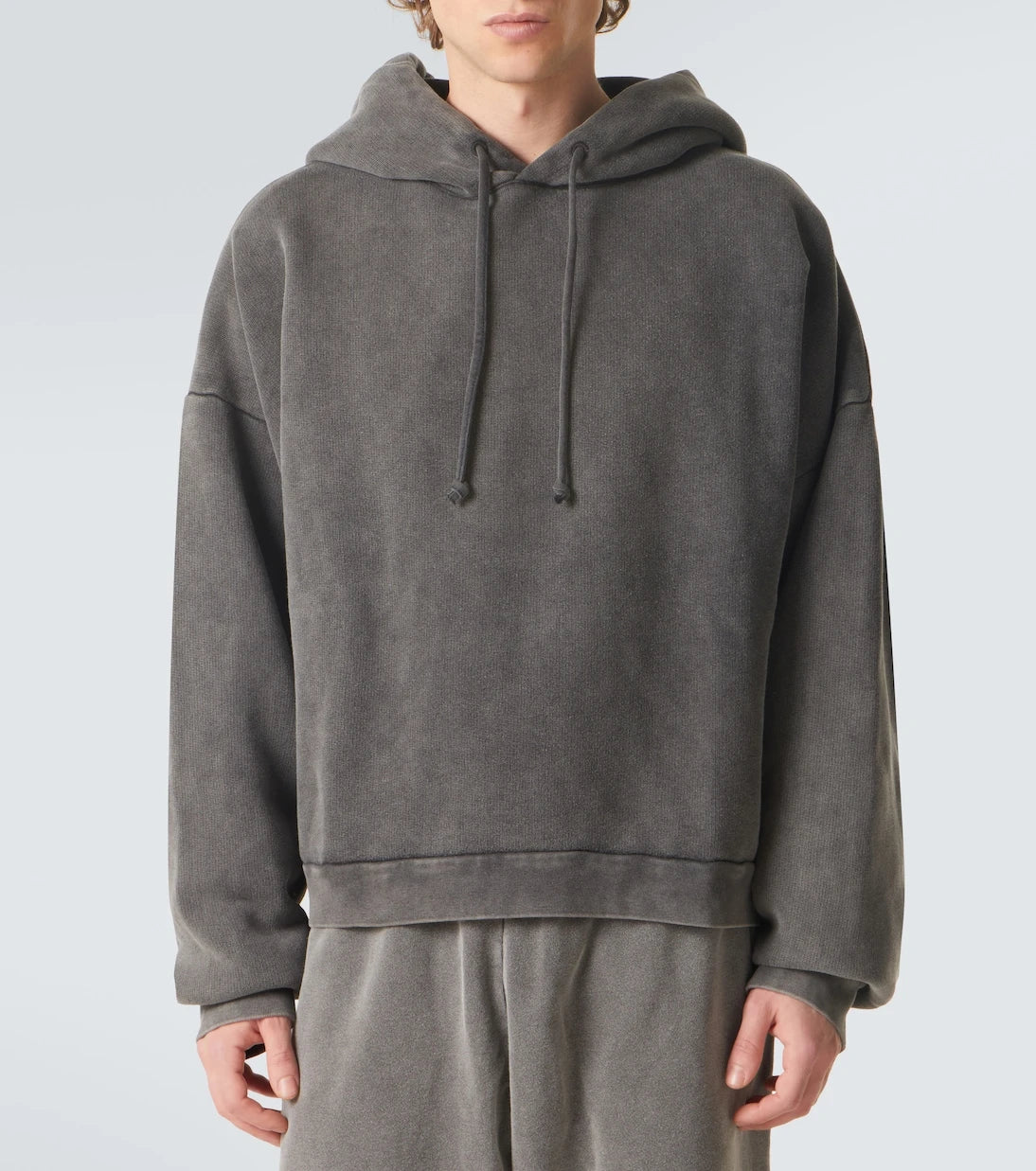 Acne Studios - سويت شيرت بقبعة قطني باهت