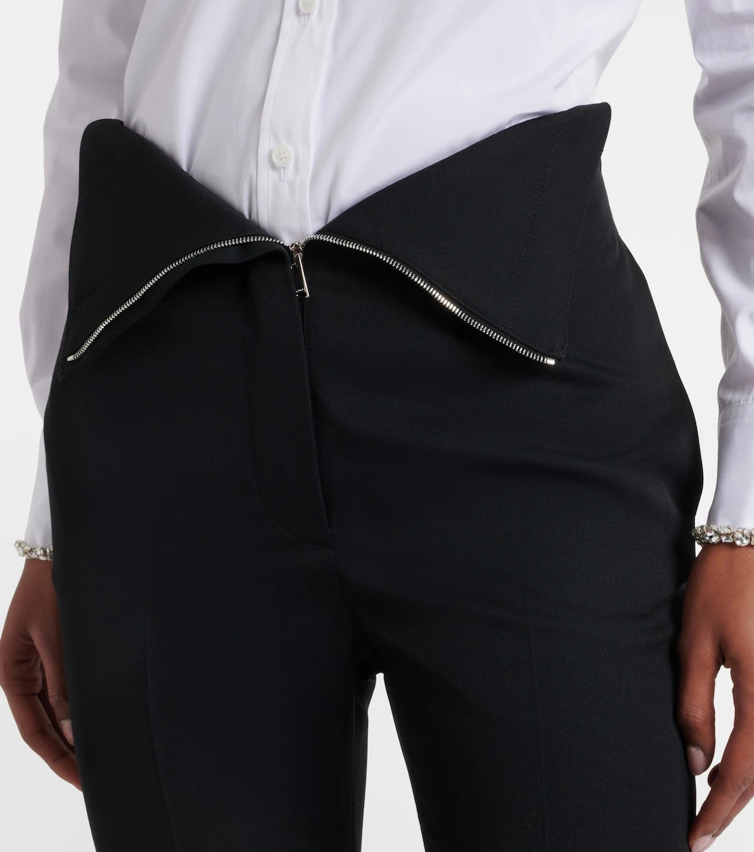 McQueen - Wool bootcut pants
