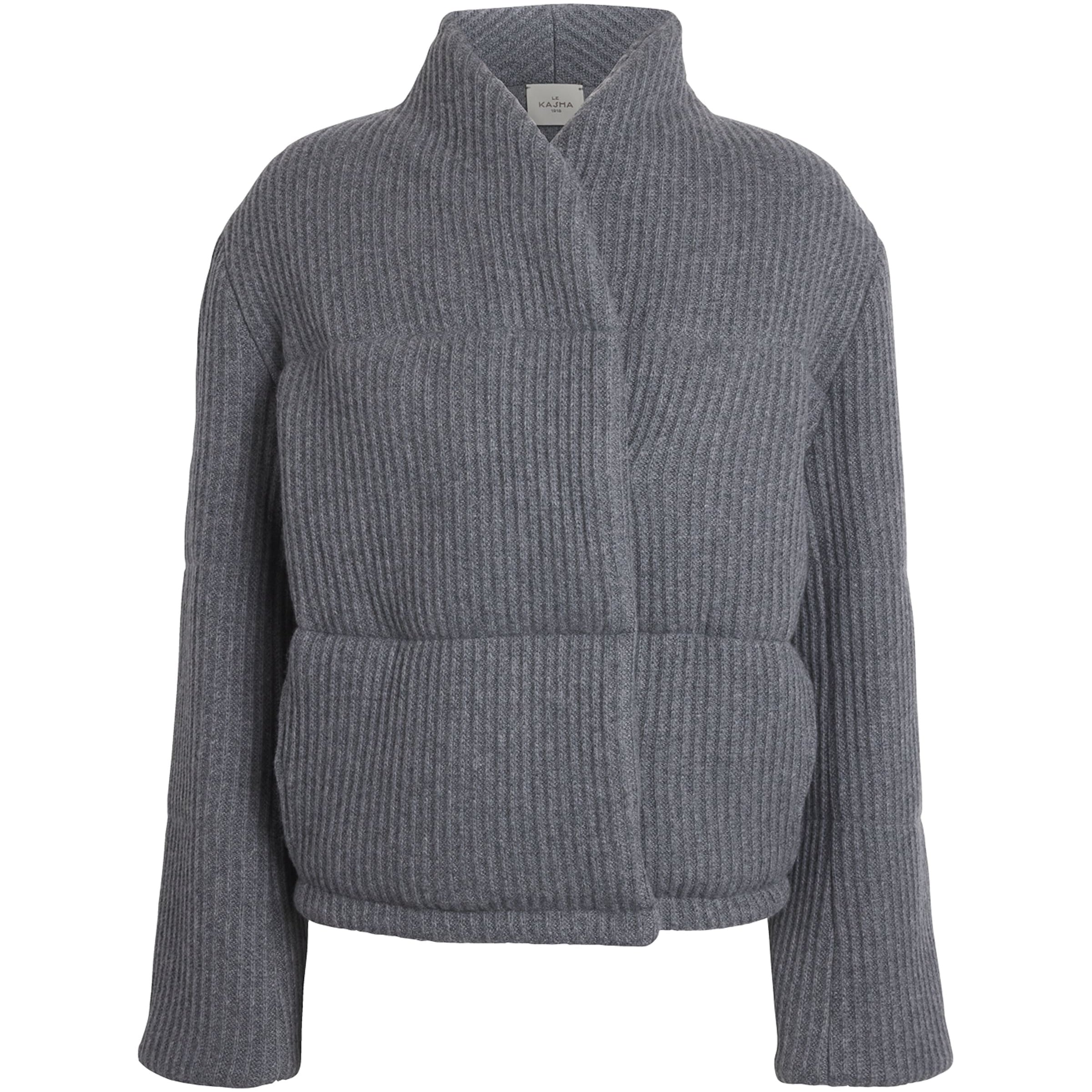 Le Kasha Grey Cashmere Linz Puffer Jacket
